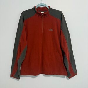 the north face men's quarter Zip Fleece Sweater Pullover Size M.